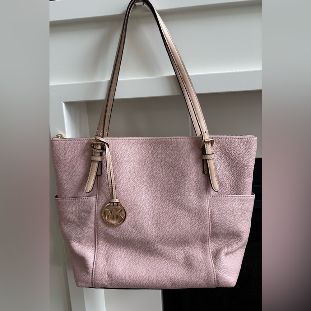 Michael Kors Blush Pink Pebbled Leather Tote Bag
